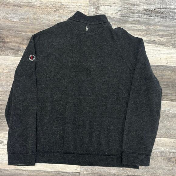 Polo Ralph Lauren Heather Gray Mens 2XL 1/4 Zip Reversible Mock Neck Sweater EUC - Picture 3 of 8